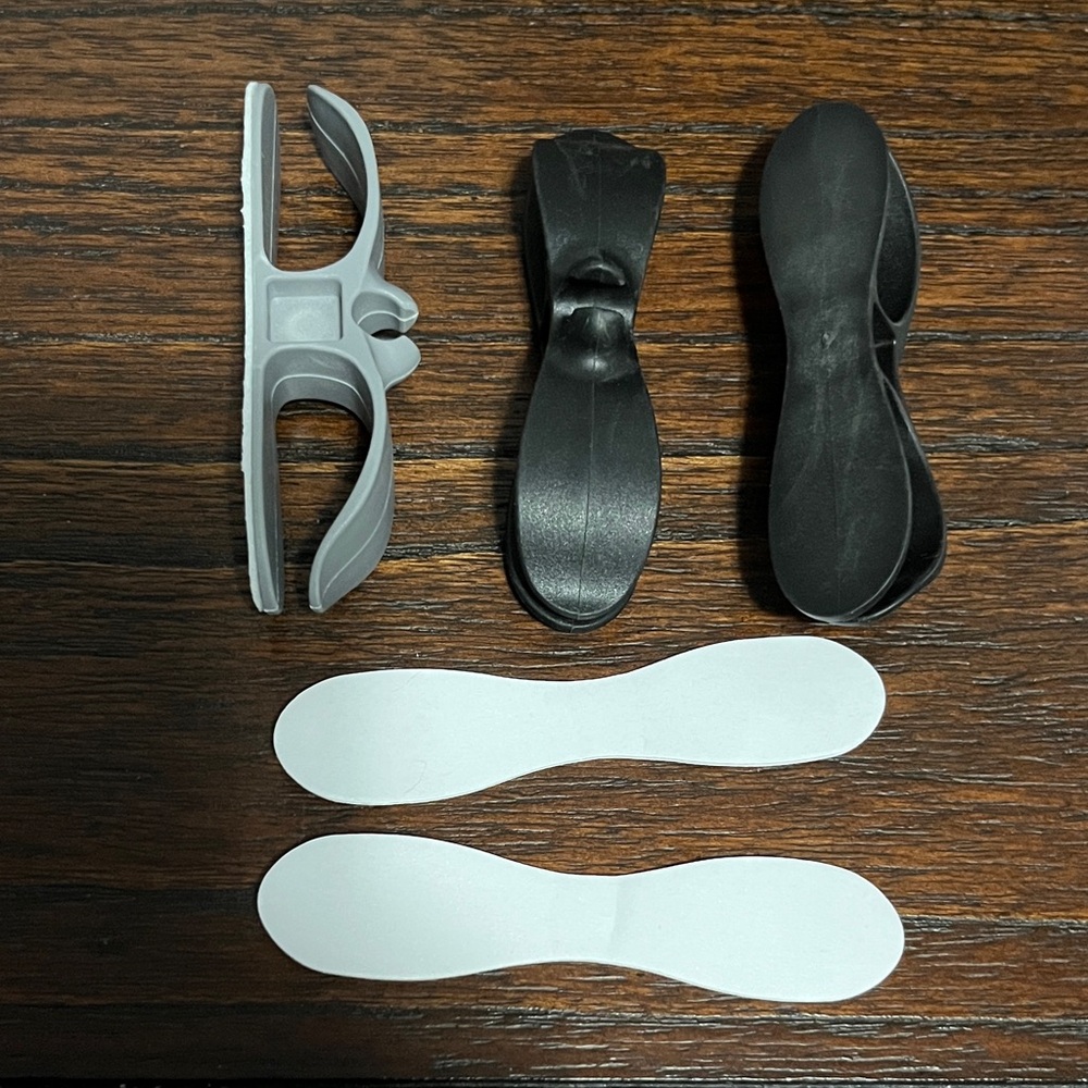 $2 Add-On Cord Organizer Set Stick-On for Kitchen Appliances Etc. Black and Gray